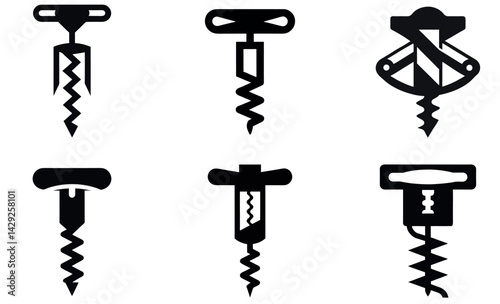 Different Types of Wine Corkscrew Icons