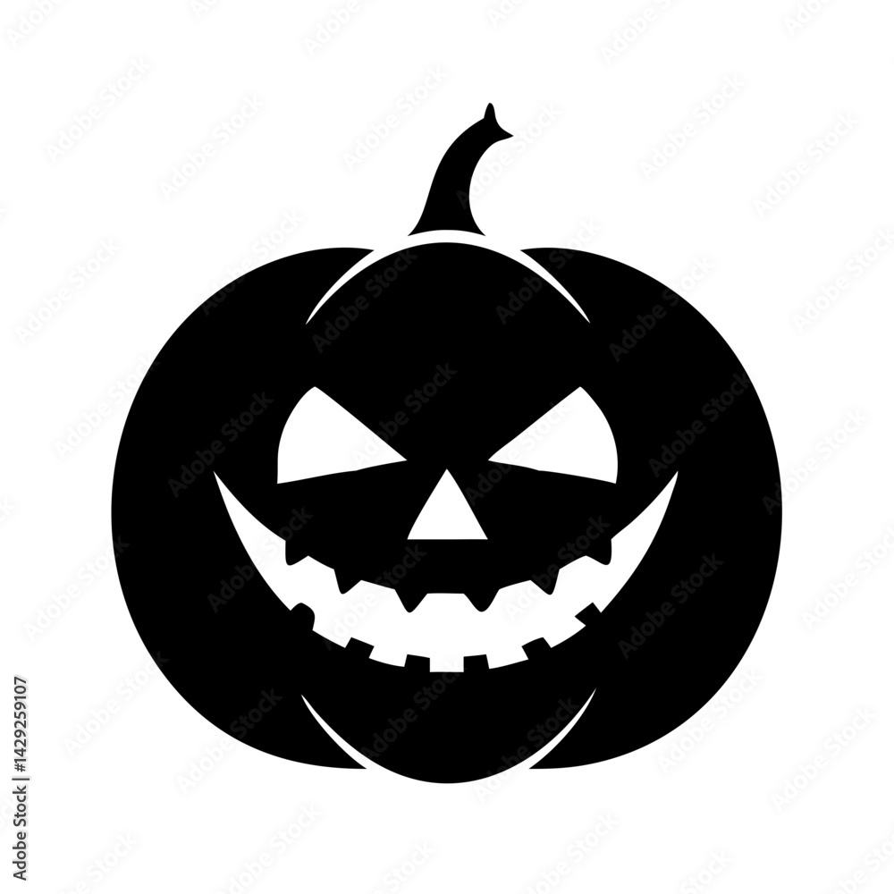Fototapeta premium jack o lantern icon, jack o lantern silhouette vector illustration-Editable Vector Art of jack o lantern,jack o lantern vector