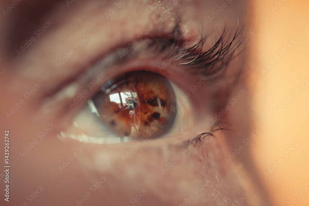 Naklejka premium Macro Human Eye Close-Up