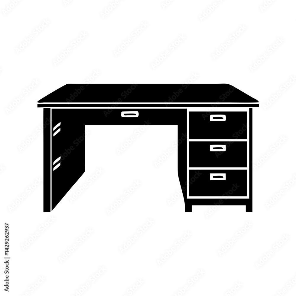 office desk icon, office desk silhouette vector illustration-Editable Vector Art of office desk,office desk vector office desk icon, office desk silhouette vector illustration-Editable Vector Art of office desk,office desk vector