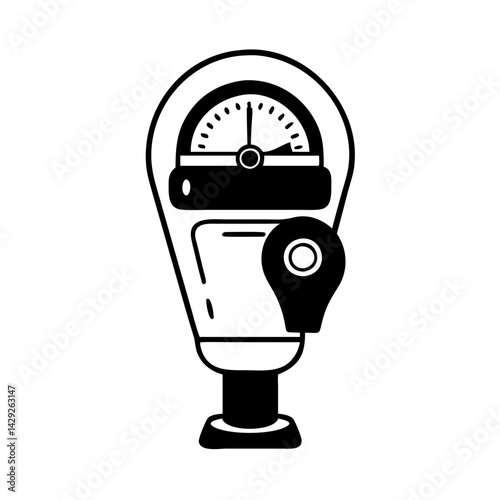 parking meter icon, parking meter silhouette vector illustration-Editable Vector Art of parking meter,parking meter vector