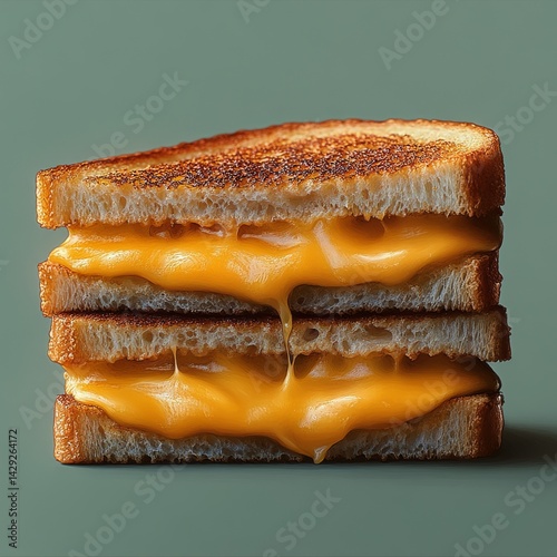 A Delicious Triple-Decker Grilled Cheese Sandwich