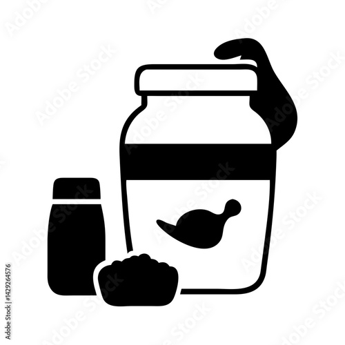 protein shake icon, protein shake silhouette vector illustration-Editable Vector Art of protein shake,protein shake vector