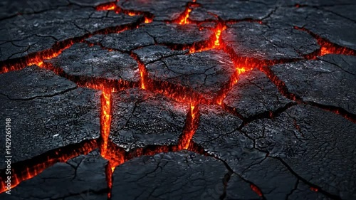 Fiery Inferno: Molten Lava Cracks in Earth's Crust