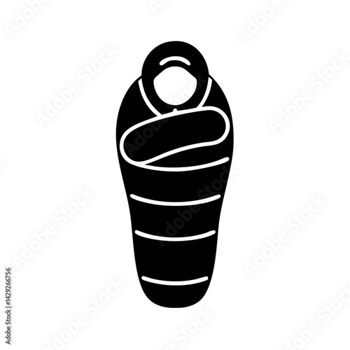 sleeping bag icon, sleeping bag silhouette vector illustration-Editable Vector Art of sleeping bag,sleeping bag vector