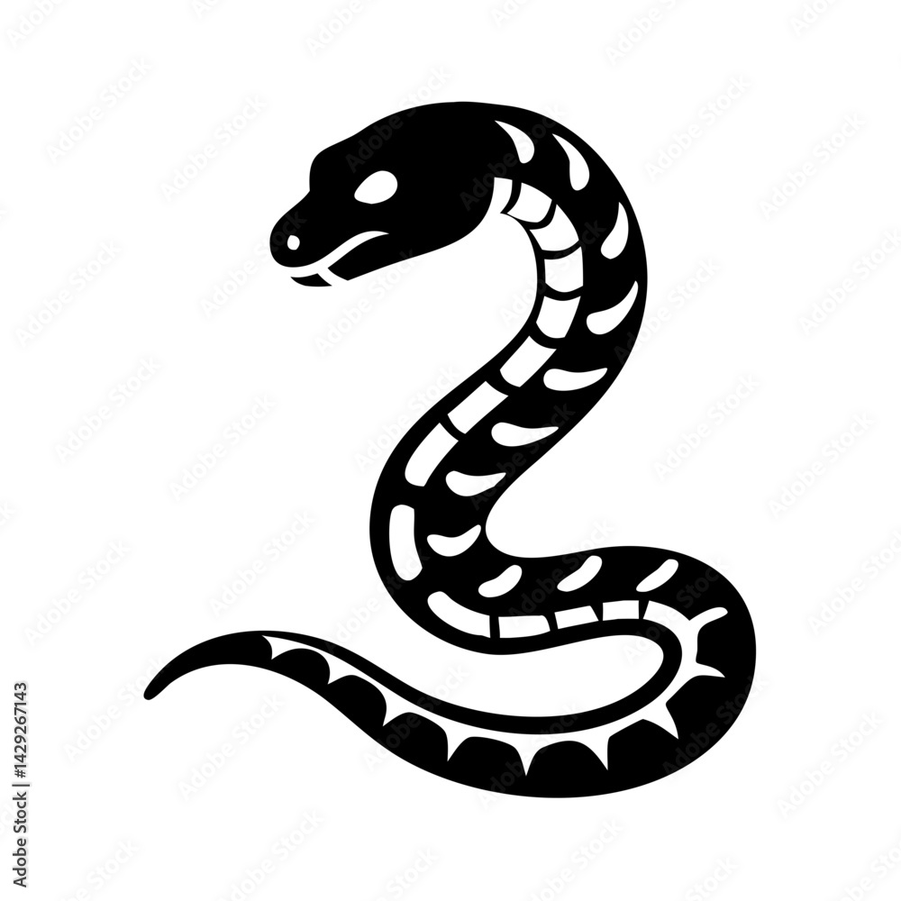 Fototapeta premium snake icon, snake silhouette vector illustration-Editable Vector Art of snake,snake vector