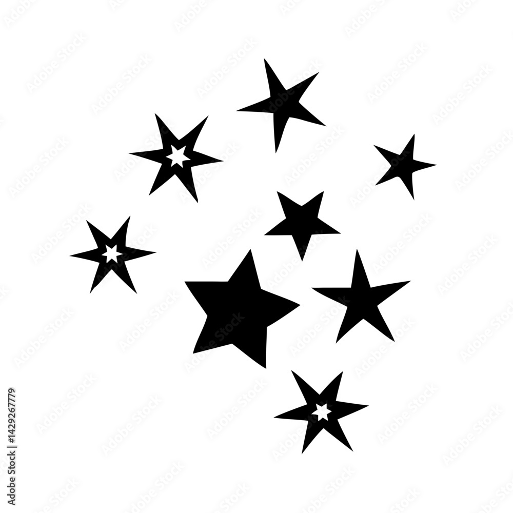 star map icon, star map silhouette vector illustration-Editable Vector Art of star map,star map vector star map icon, star map silhouette vector illustration-Editable Vector Art of star map,star map vector