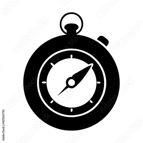 stopwatch icon, stopwatch silhouette vector illustration-Editable Vector Art of stopwatch,stopwatch vector