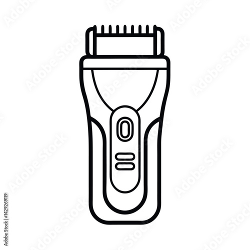 Shaving Machine Line Art Illustration