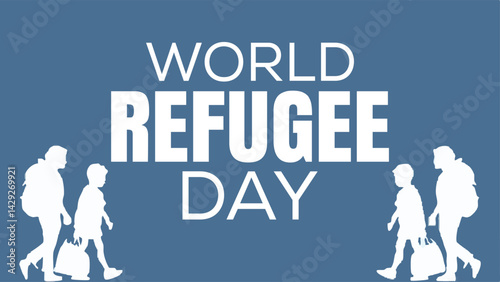 World Refugee Day Banner poster Design Vector Template