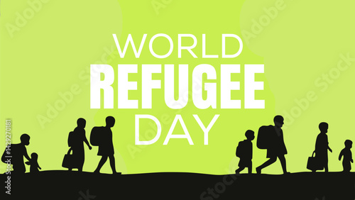 World Refugee Day Banner poster Design Vector Template