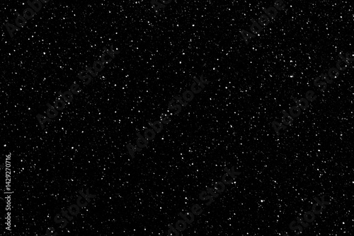 Starry night sky. Galaxy space background. Glowing stars in the night. Dark blue sky. New Year, Christmas and Celebration background concept.