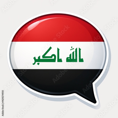 Iraqi flag Speech Bubble