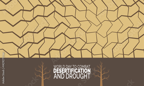 World Day to Combat Desertification and Drought. holiday concept, Perfect for background, banners, cards, posters, and  social media design with text inscription and classic color for a professional