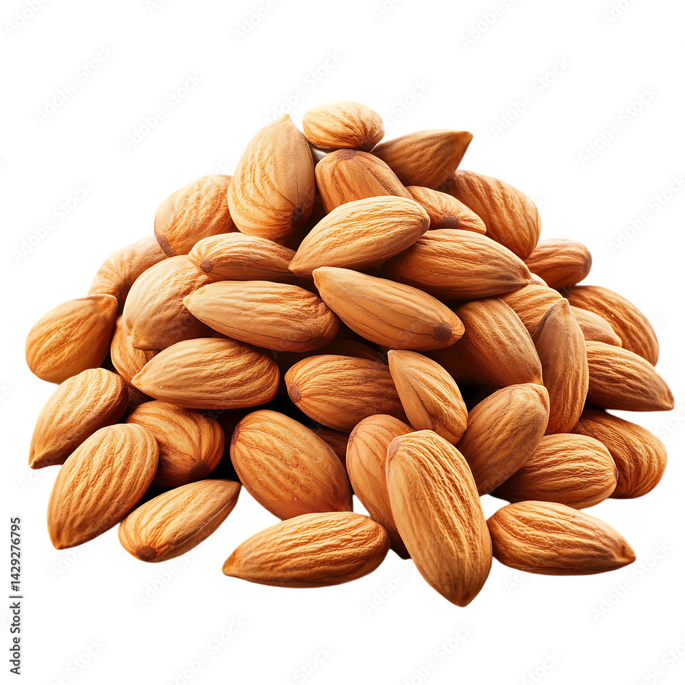 Fototapeta premium almonds isolated on white background