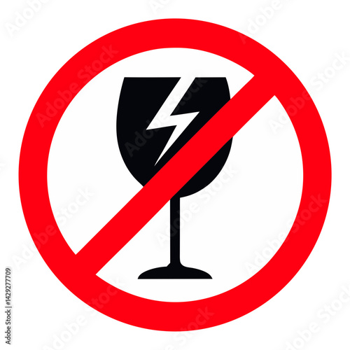 Do Not Handle With Care Fragile Goods Symbol Sign Illustration