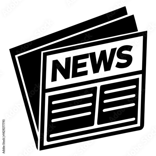 Newspaper Icon Vector Graphic Of Folded News Publication For Design Projects