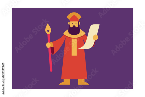 Scribe With Scroll