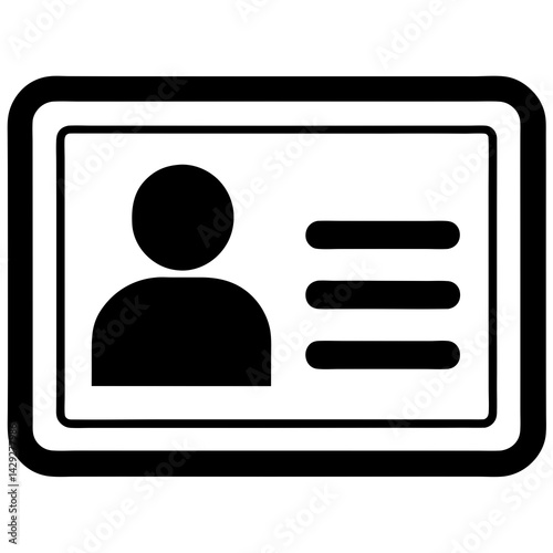 Identification Card Minimalist Vector Illustration For Business And Personal Identity Design
