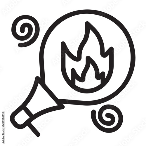 distraction line icon