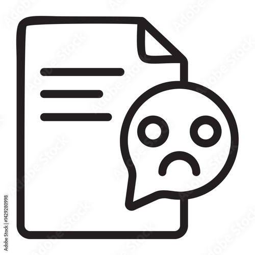 resignation line icon