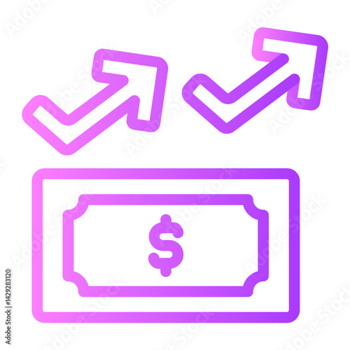 salary gradient icon