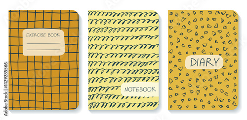 Plaid backgrounds for school notebooks, diaries, exercise books.