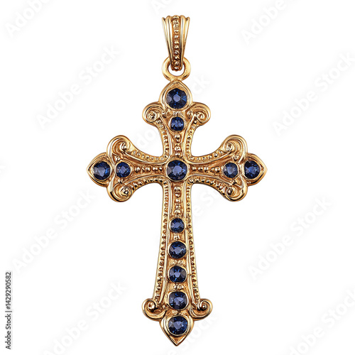 Wallpaper Mural a medieval gold religious cross pendant engraved with intricate details
 Torontodigital.ca