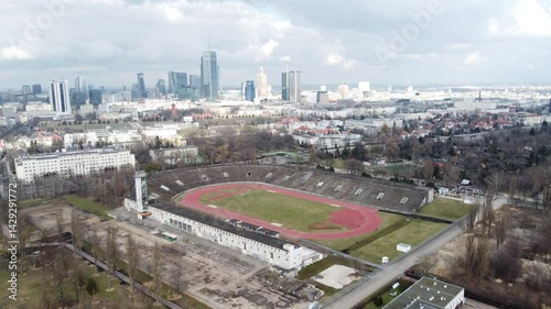 old, abandoned socialist athletic stadium