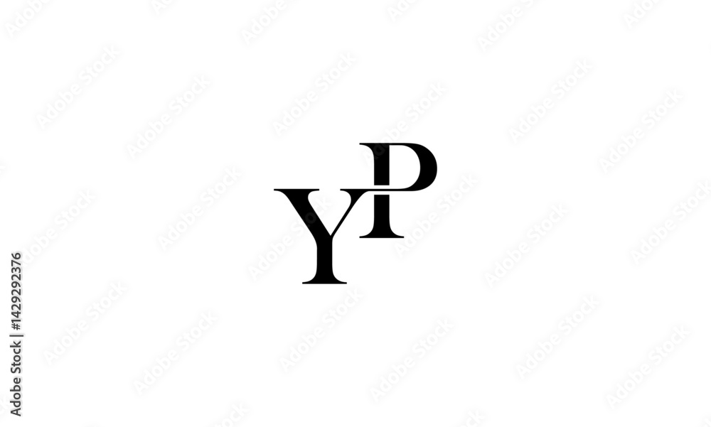 Obraz premium YP initial letter logo