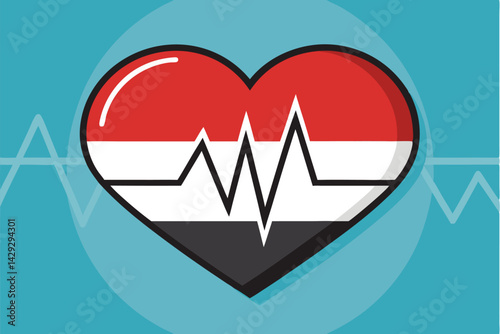 Design a minimalist heart monitor icon featuring a bold, vibrant pulse line.  The design should be clean and modern, suitable for app interfaces.