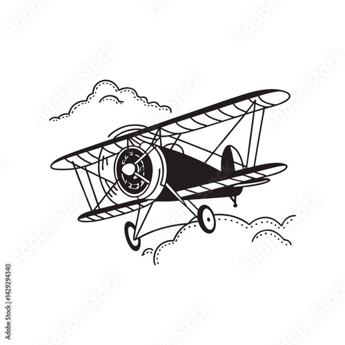 vector illustration of airplane