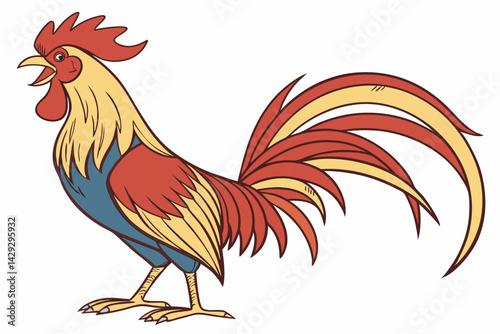 rooster isolated on white background