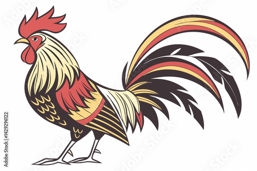 rooster isolated on white background