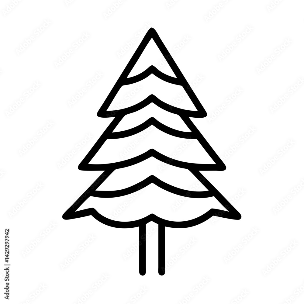 Fototapeta premium christmas tree vector illustration