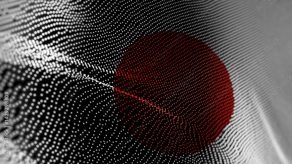 Japan digital technology flag