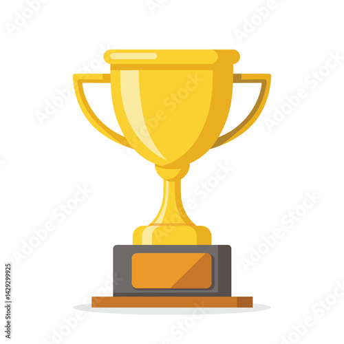 Golden Trophy Cup Clip Art for Achievement and Success