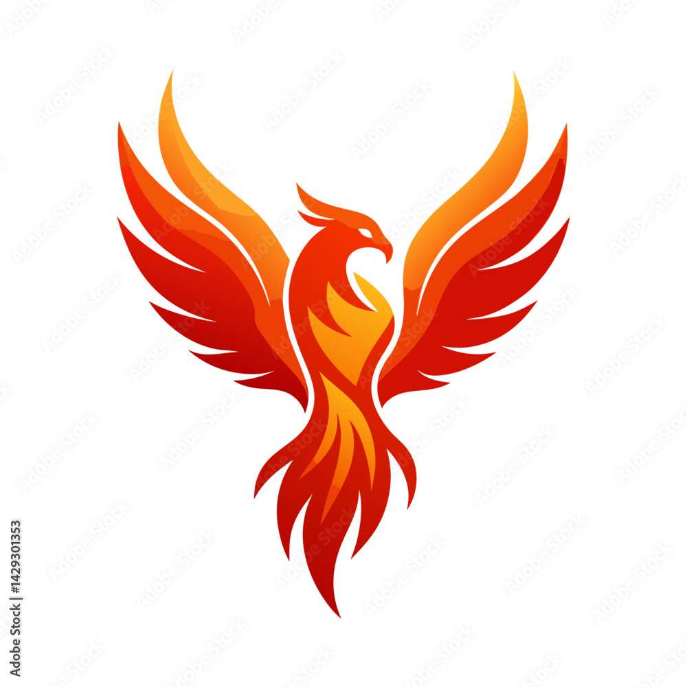 Naklejka premium Phoenix logo Design template