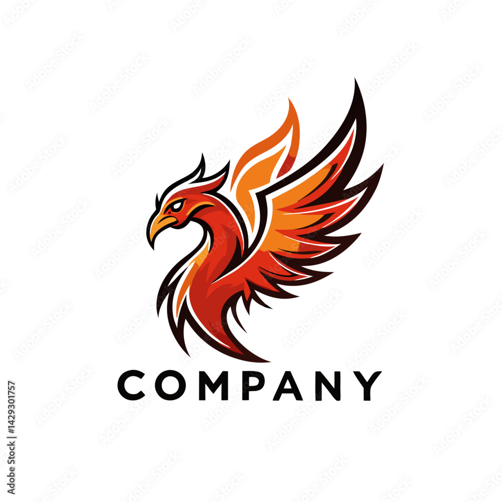 Fototapeta premium Phoenix logo Design template