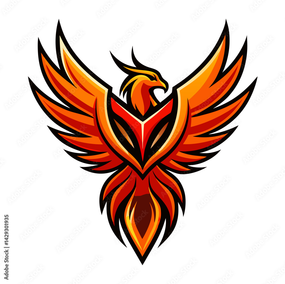 Fototapeta premium Phoenix logo Design template