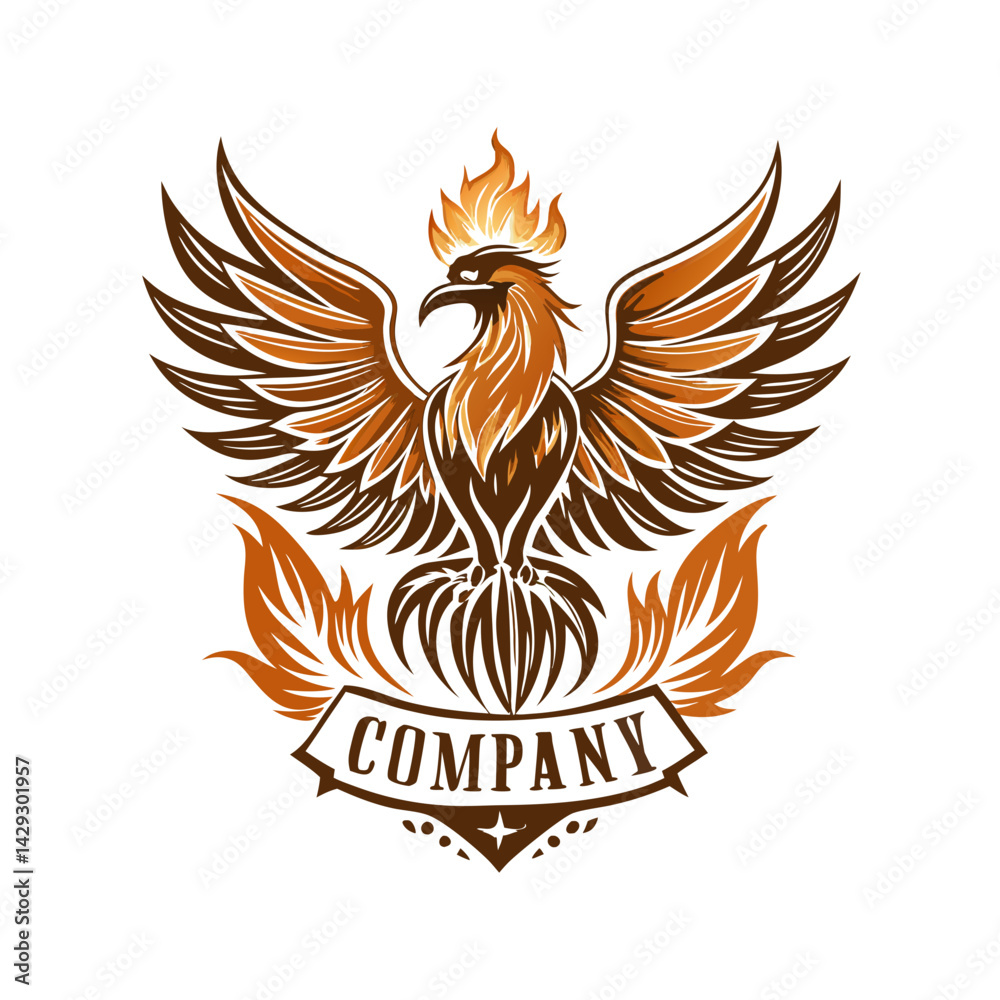 Obraz premium Phoenix logo Design template