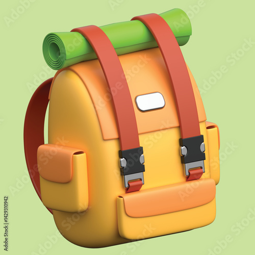 Travel Backpack 3D Icon