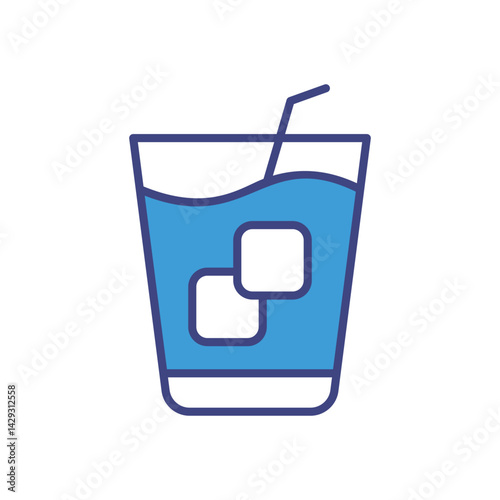 Cold Drink icon vector stock illustration