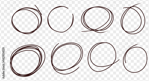 A large set of hand-drawn vector frames. Irregularly shaped round frames, isolated from the background, will be an interesting addition to any project.
