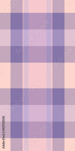 Minimal fabric check textile, white seamless pattern plaid. Faded tartan background texture vector in light and indigo colors.
