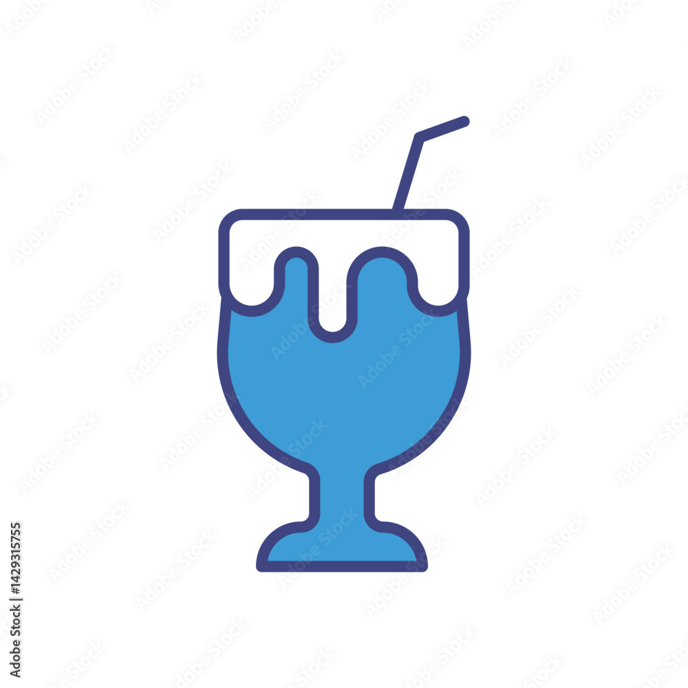 Milkshake icon vector stock illustration Milkshake icon vector stock illustration