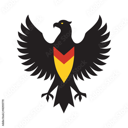 German flag themed federal eagle silhouette
