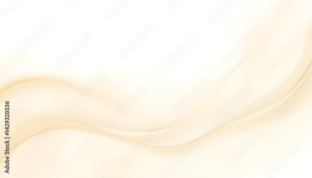 Obraz premium flowing golden waves against a white background, creating a serene and elegant visual.