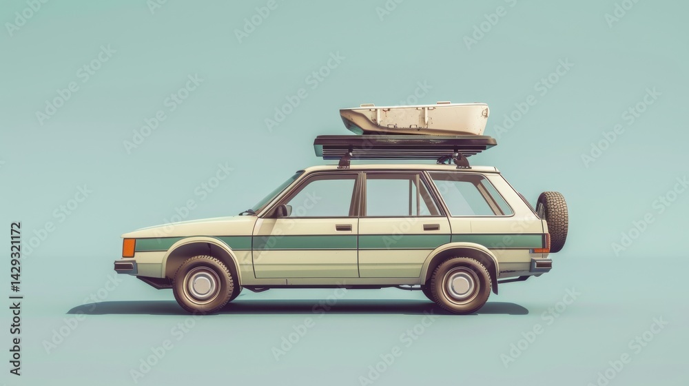 Reducing Drag for Fuel Economy: Car with Removed Rooftop Cargo Box for Enhanced Efficiency