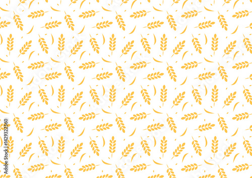 Wheat pattern wallpaper. oat symbol. free space for text. rice sign. Rice pattern wallpaper.